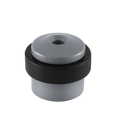 Стопер за врата с винт и дюбел, 30R сив/черен