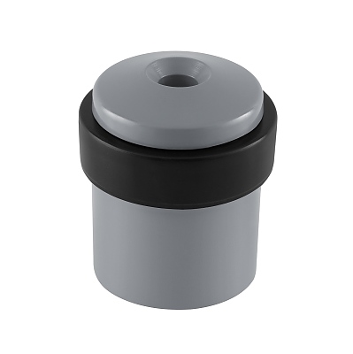 Стопер за врата с винт и дюбел, 38 R сив/черен