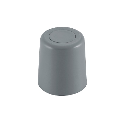 Стопер за врата с капачка, винт и дюбел, 30C сив
