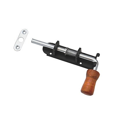 Резе с пружина черно,тясна основа 100/10 мм,