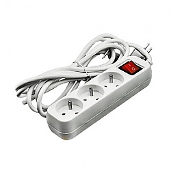 Разклонител с ключ 3 гнезда 3м