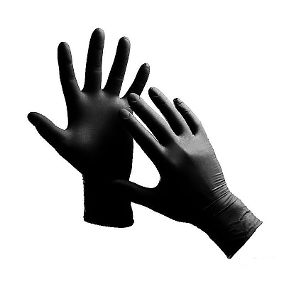 Еднократни нитрилни ръкавици, размер L 100 бр, черни