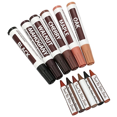 Комплект за ремонт на ПДЧ и ламинат 12 броя (маркери + пастели)