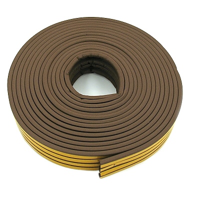 Самозалепващо уплътнение за врати и прозорци D 6м 7.5 x 9.0mm. бяло