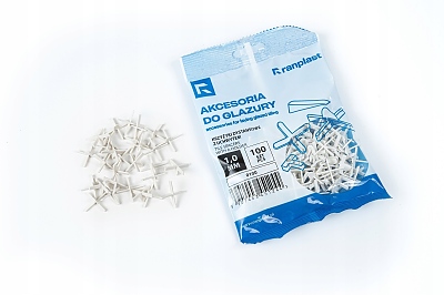 Кръстчета за плочки с държач за 1.0мм фуга - 100бр