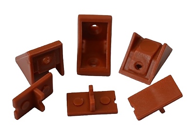 Ъглова сглобка 24х24х20  теракота 