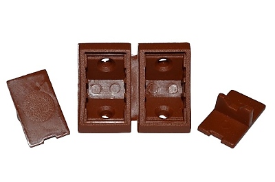 Ъглова сглобка 24x24x42 тъмна череша 