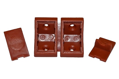 Ъглова сглобка 24x24x42 теракота 