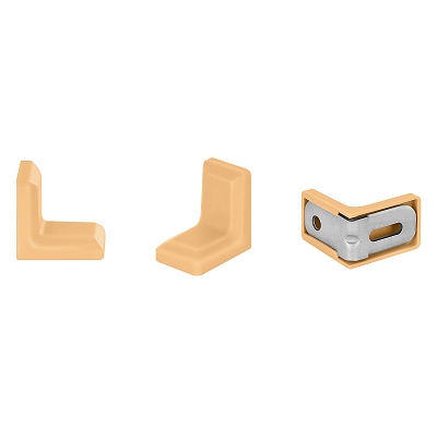 Планка ъглова  26x26x15 с PVC капак пастелено жълто 