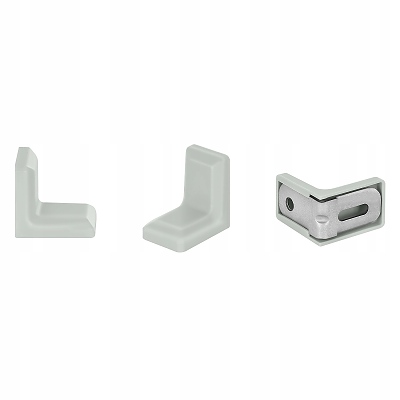 Планка ъглова  26x26x15 с PVC капак светро сив