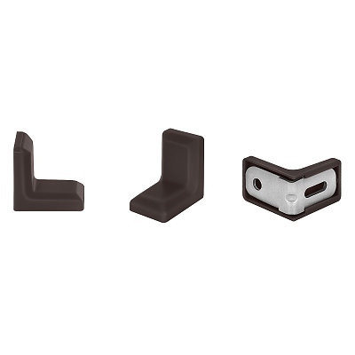 Планка ъглова  26x26x15 с PVC капак шоколадово кафяво 