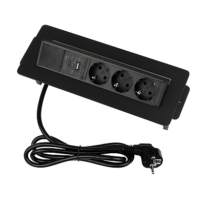 FLIX BOX , USB A+C черен мат