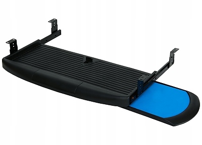 Изтегляща поставка за клавиатура и мишка, черна.