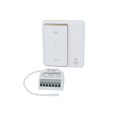 Комплект VIVO (RF контролер + 4-зоново RF дистанционно управление), 12-24V DC, макс. 8A, бял  