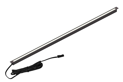 LED профил LINEA, 2м и 3м, графит, 24V DC, 8W/м, 4000K, 168LED/м,  
