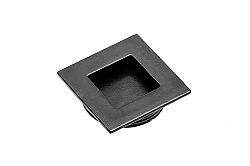 Мебелна дръжка за вкопаване  ф35 - квадрат, черна