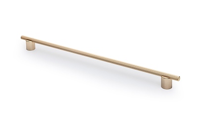 Мебелна дръжка  LINEA-320mm,  светло драскано злато №673