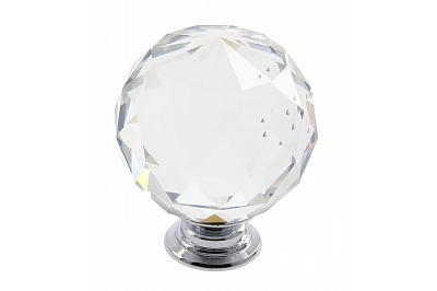 Мебелна дръжка топче - кристал